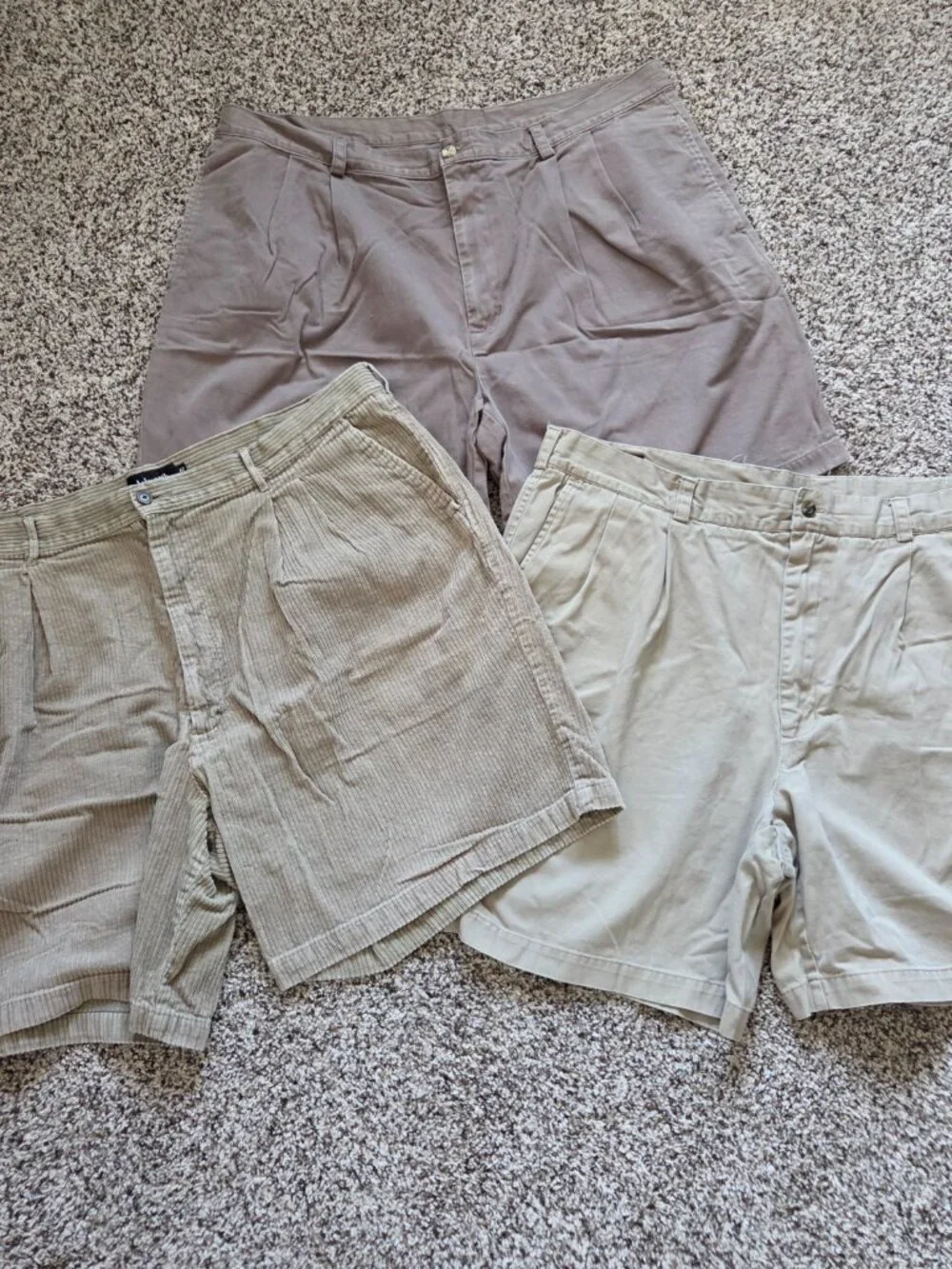 Vintage Golf Shorts Mens 42 Ashworth Izod Lot of 3 Pairs Chino Corduroy Neutral